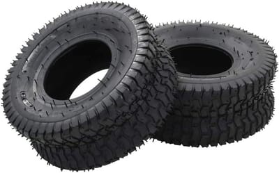 Reservebanden Kruiwagen - Lekvrije Banden - Lasten Vervoeren - Duurzaam Slijtvast Rubber - 15 x 6.00-6 - Zwart