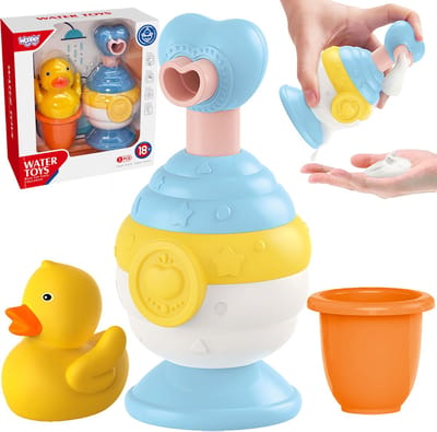 Woopie Babybadspeelgoed Beker + Eend + Zeepdispenserset - UNI