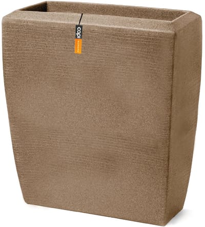 Capi Europe - Bloembak rechthoek hoog Arc Granite - 90x35x60 - Warm taupe - Bloempot Voor binnen en buiten - Beschikbaar in XL formaten - Breukbestendig - 100% Recyclebaar - Levenslang garantie - NWTS8063