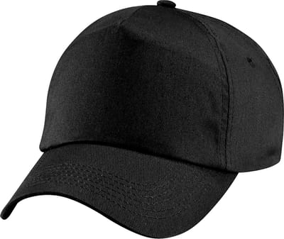 Beechfield Unisex Junior Junior 5 Panel Baseball Cap (Zwart)