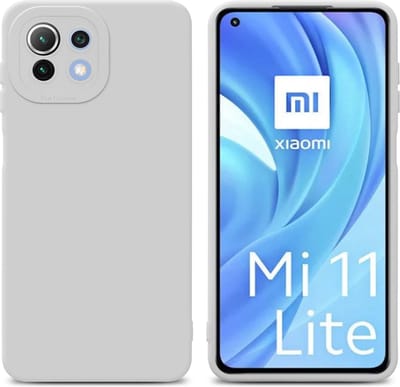 Cadorabo Hoesje geschikt voor Xiaomi Mi 11 LITE (4G / 5G) / 11 LITE NE in FLUID WIT - Beschermhoes gemaakt van flexibel TPU silicone Cover Fluid Case