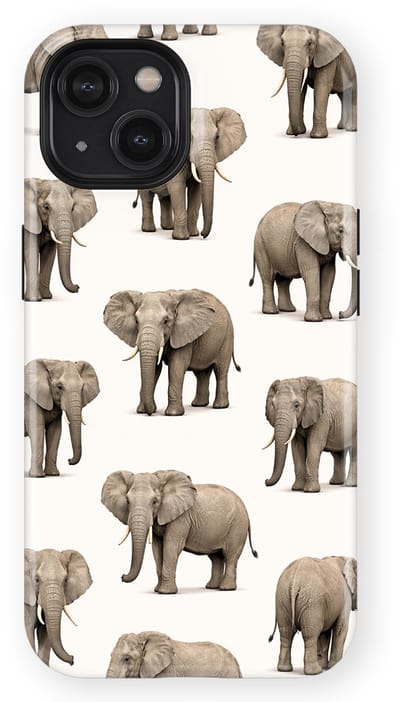 Safari Tough Case geschikt voor iPhone 14 | Premium hoesje met Safari Dieren Design | Geschikt voor Mag | Dieren Print Backcover geschikt voor iPhone 14 Olifant