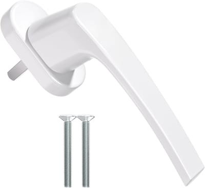 Raamgreep Zonder Slot - Raamsluiting Aluminium - Veiligheid Ramen - Zinklegering Basis - 1 Stuk - Wit