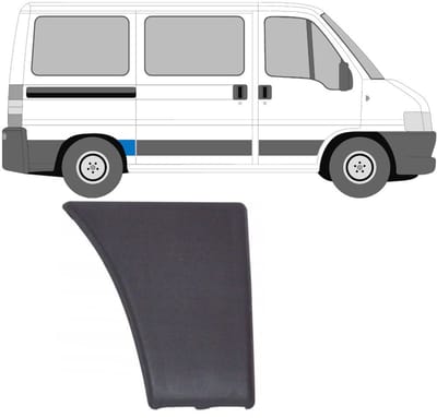 Achterste zijlijst sierlijst voor Fiat Ducato 2002-2006 / Rechts