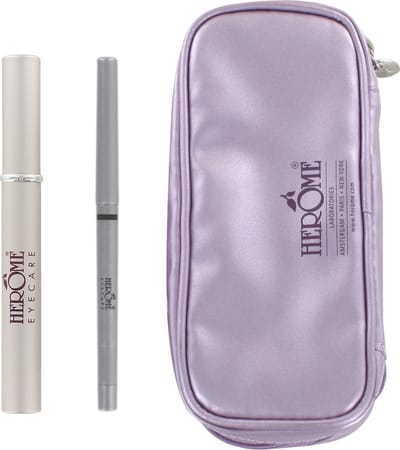Herome Eye Care Fix & Shape Geschenkset - Wenkbrauwgel & Kohl Liner - Oogpoltood Zwart - Cadeau en Reisverpakking