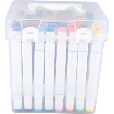 48 Pièces Marqueurs Graffiti Encre à Base d'Huile Double Face Couleurs Riches Emballés en Boîte Marqueurs de Peinture pour Bricolage Enfants Adultes
