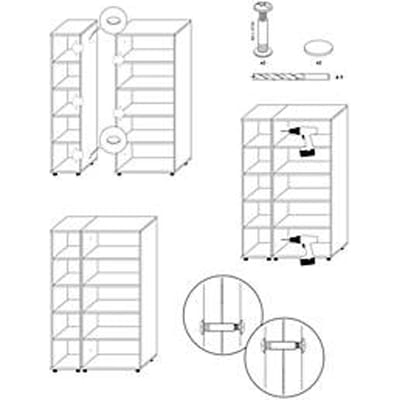 Kastverbinders, voor Tetris Wood kastensysteem, 5 stuks