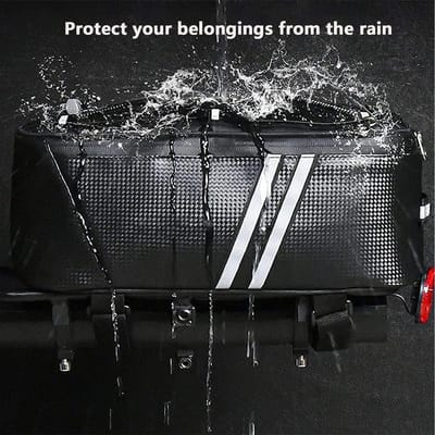 Unyqoos® Waterdichte fietstas voor achterdrager met reflecterende riemen en ruime opbergruimte