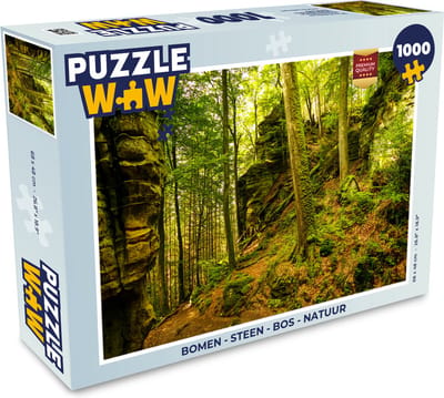 Puzzel Bomen - Steen - Bos - Natuur - Planten - Legpuzzel - Puzzel 1000 stukjes volwassenen