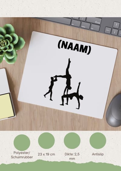 Akyol - acrobatiek met je eigen naam Muismat - Acrobatiek - mensen die acrobatiek beoefenen - acrobaat - mensen die houden van acrobatiek - verjaardag - cadeau - kado - geschenk - gift - 23 bij 19 cm