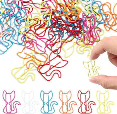 Kleurrijke paperclips en bladwijzers met kattenmotieven - Perfecte kantoorbenodigdheden, schoolartikelen en cadeau-ideeën voor kattenliefhebbers en leraren