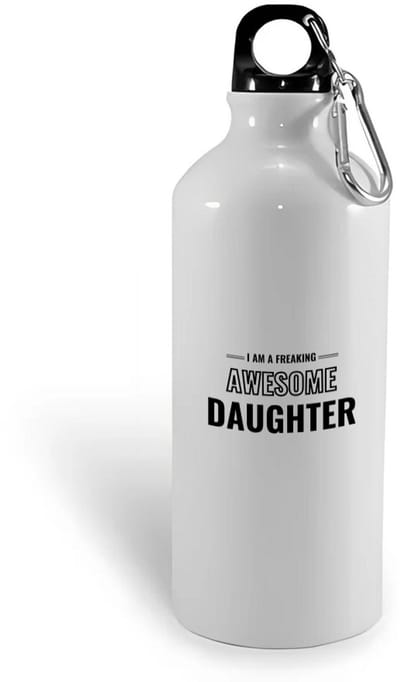 Hacebo® - I am a freaking awesome daughter waterfles - Dochter - de meest geweldigste dochter - verjaardagscadeau - verjaardag - cadeau - cadeautje voor dochter - dochter artikelen - kado - geschenk - gift - water fles - 400ML