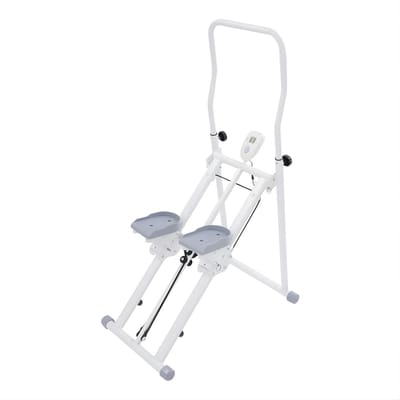Stair Stepper – Voor Thuisgym – Opvouwbare Verticale Climber Machine met LCD Display, Draagvermogen 150 kg – 53×85×126,5 cm – Wit