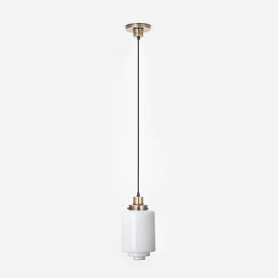 Hanglamp aan snoer Getrapte Cilinder Medium 20's Brons - Art Deco Trade