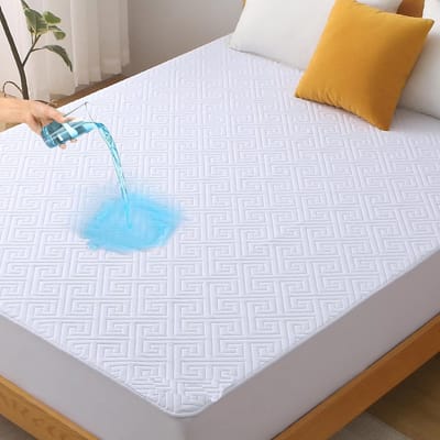 Famanu – Matrasbeschermer 140 x 190 x 30 cm - extra hoge rand - ondoordringbaar en ademend - zachte overtrek voor slaapkamer