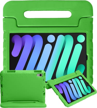 Hoesje - Geschikt voor Apple iPad Mini 7 (2024) - 8.3 inch - 7e Generatie - Kinderhoes Shockproof Bumper - Kidsproof Case - Tablethoes - Kinder Hoes Cover - Groen
