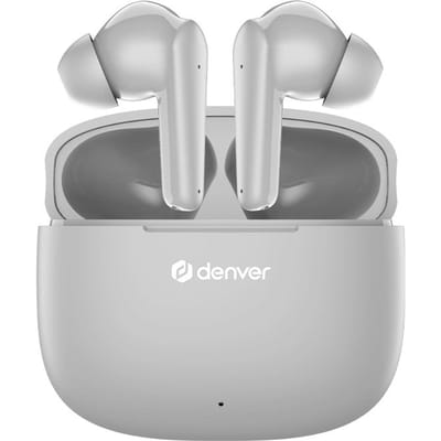 Denver Earbuds - Lichtgewicht Oordopjes - 6 uur luisteren - Bluetooth 5.3 - TWE48 - Grijs