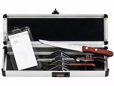Déglon Kleine aluminium koffer – robuust, lichtgewicht, met plateau – 42,5x13x6,5 cm – zwart/aluminium – 700 g