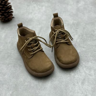 Echt Leer Dames Laarzen Enkellaarsjes Laarzen Platform Wol Pluche Warm Bont Winter Veters Dames Platte Laarzen 40 black
