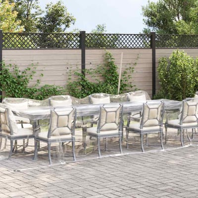 vidaXL - Doorzichtig - zeildoek - met - zeilringen - 3x6 - m - PVC