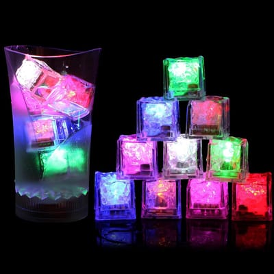 Set van 18 Verlichte IJsblokjes, LED IJsblokjes voor Dranken, Ideaal voor Feesten, Bruiloften en Bar Decoratie