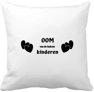 Akyol - oom van de leukste kinderen Kussen hoes - Oom - de leukste oom - verjaardag - cadeau voor oom - kado - geschenk - 40 bij 40 cm