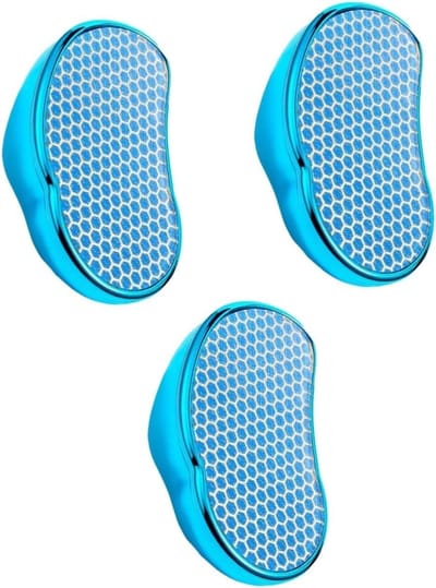 Voetverzorging Set - Voetvijl Raspen - Eelt Verwijderen - Nanoglas Materiaal - 3 Stuks - Hemelsblauw