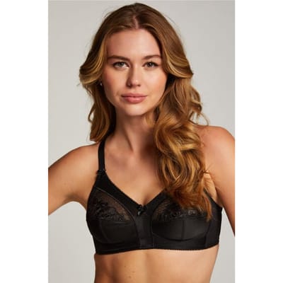 Hunkemöller Dames Lingerie Niet-voorgevormde bh zonder beugel Sara - Zwart - maat B85