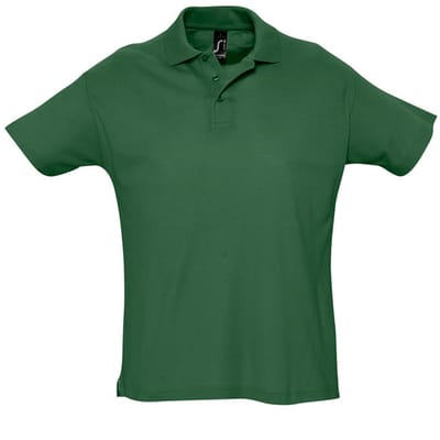 SOLS Heren Zomer II Pique Poloshirt met korte mouwen (Bosgroen)