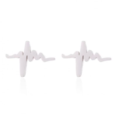 Oorstekers - Hartslag - 1 Centimeter - Stainless steel