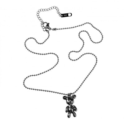 46cm Ketting Dames - RVS - Verstelbaar - Balletjes Ketting - Ketting met Beer Hanger