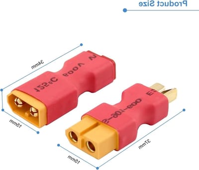 4 Stuks XT60 Female naar Male Deans T Plug Connector Adapter voor RC LiPo Accu Verbindingen