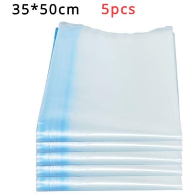 5 stuks Reizen Compressiezak Vacuümzakken voor het Opbergen van Kleding Geschikt voor Bagage en Essentiële Cruisekleding Vacuüm Opbergzak 35*50cm white