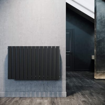 Horizontale Paneelverwarming Antraciet 630x1001 mm Dubbellaags voor Badkamer en Woonkamer