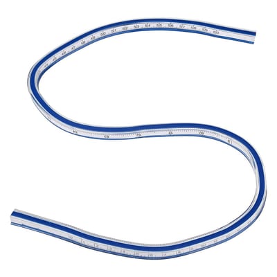 Dailygoods- Flexibele Liniaal 60CM - Dubbelzijdig Gebruik - Plastic - Professioneel - Makkelijk Afleesbaar - Voor Teken- en Ontwerpwerk - Tekenliniaal