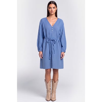 ARKET Faidra Crinkle Dress Blue Size: 34 | Shirt Dresses Outlet | Dames | Blauw