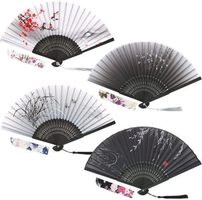Store_8 - Waaiers Bruiloft - Opvouwbare Handwaaiers - Zwart-Wit