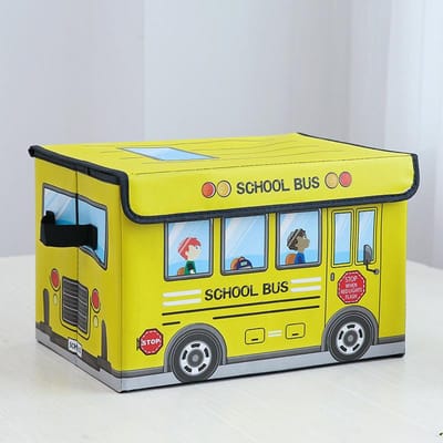 Opbergcanvas met klapdeksel voor kinderkamer - Opvouwbare opbergkist voor kinderen, speelgoedmanden, opbergbak voor thuisorganisatie geel