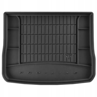 Premium Rubber Kofferbakmat met Organizer Functie – Geschikt voor VOLKSWAGEN Tiguan I 2007-2015 – Bovenste Laadvloer – TPE Rubber – Hoge Rand 5 cm