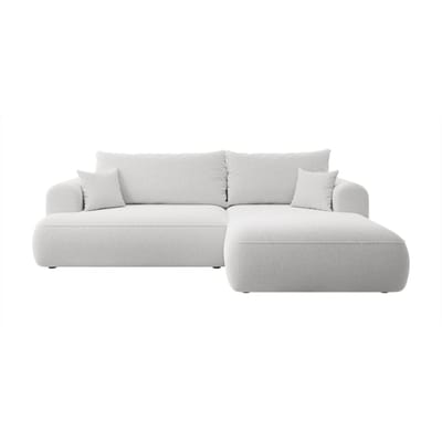 Hoekbank Philipa rechts bouclé met slaapfunctie | Selsey Design
