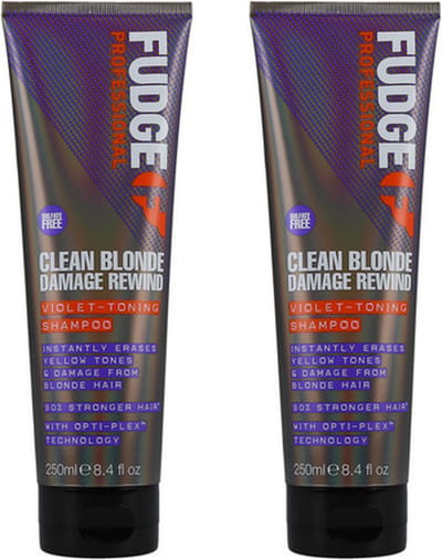Fudge Clean Blonde Damage Rewind Violet-Toning Shampoo 2x 250ml - Voordeelverpakking