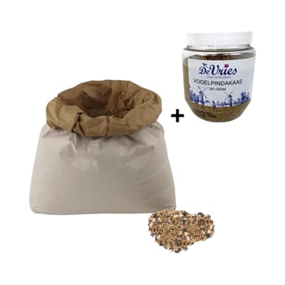 Combideal - Concurrent Strooivoer - Buitenvogelvoer - 20 kg + Premium Vogelpindakaas (350 Gram)