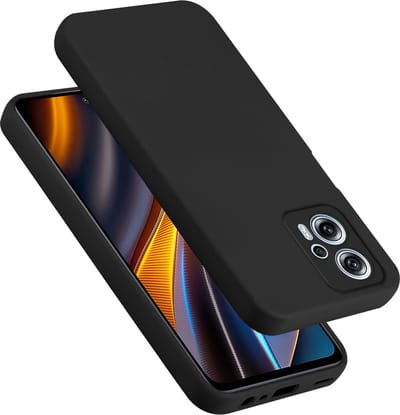 Cadorabo Hoesje geschikt voor Xiaomi Poco X4 GT in LIQUID ZWART - Beschermhoes gemaakt van flexibel TPU silicone Case Cover