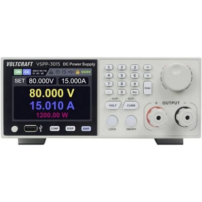 VOLTCRAFT VSPP-3015 19 labvoeding, regelbaar 0 - 150 V/DC 0 - 30 A 3000 W USB, RS485, LAN Programmeerbaar, Op afstand bedienbaar Aantal uitgangen: 1 x