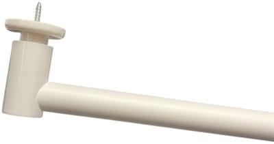 Intensions moderne eindsteunen roede - ø 13 mm - wit pvc - 2 stuks