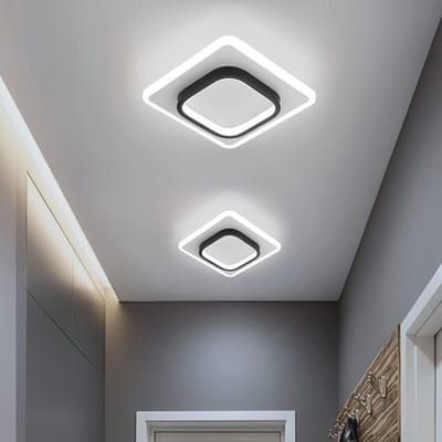 Moderne vierkante LED plafondlamp 22W - Eetkamer- en gangverlichting, Koud wit 6500K, 24x24x5cm