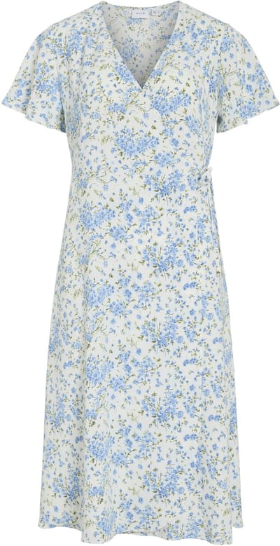 VILA - VILOVIE S/S WRAP MIDI DRESS - NOOS - Dames - Mini jurken