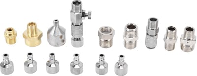NTH products - Airbrush Adapter Set - 15 Stuks - Geschikt voor Airbrush Slang en Compressoren - Quick Release Fittings - Connector Kit