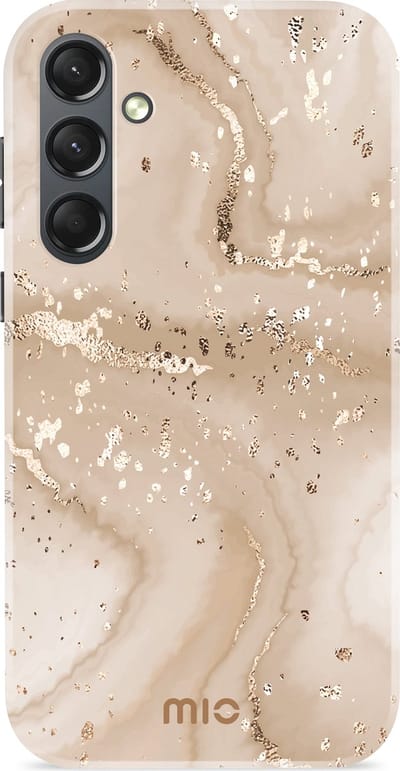 MIO MagSafe Samsung Galaxy S24 Plus Hoesje | Hard Shell Back Cover | Geschikt voor MagSafe | Gold Marble