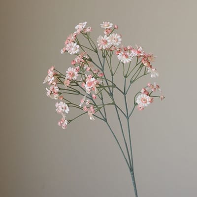 Mini chrysant - lichtroze - zijden bloemen - 3 stelen - onderhoudsvrij - 71 cm - kunstbloemen